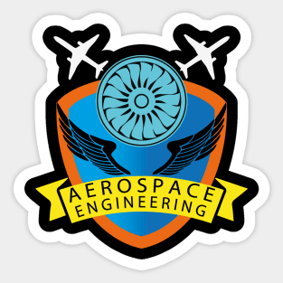 Best design aerospace engineering logo aircraft engineers Sticker